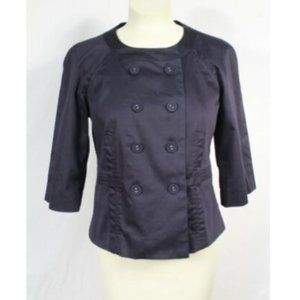 Willi Smith Navy Mililtary Style Cotton Blazer M